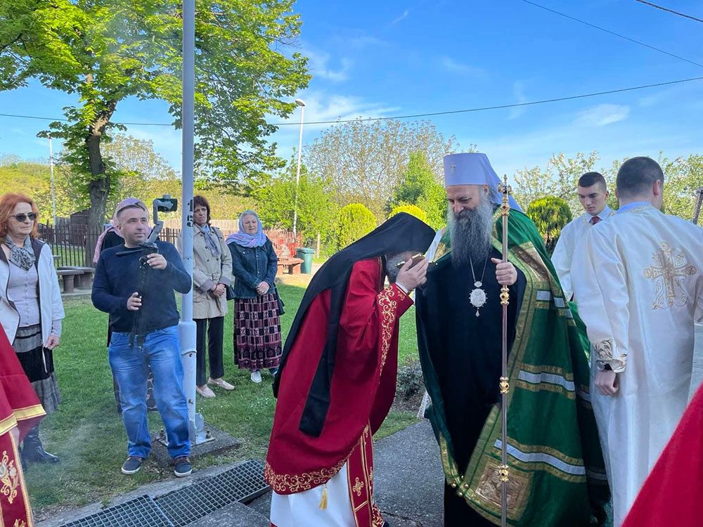 Arhimandrit Serafim i patrijarh Porfirije